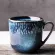 Ceramic Mug Nordic Vintage Coffee Cup Light Light Luxury Blue Milk Coffee Mug Home Water Cup