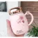 Sweet Pink Ceramic Mug with Mirror Cover for Coffee Girls Fresh Lovely Mugs with Selen Lid Office Flower Tea Cup