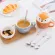 350ml Ceramic Mugs Cute Animal Chindren Breakfast Coffee Milk Mug With Cover Cup Fox Puppy Kitten Raccoon Piggy Polar Bear Cup