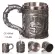 Medieval Dragon Resin Stainless Steel Beer Mug Retro Tankard Skull Coffee Cup Tea Mug Tumbler Pub Bar Decor Drop Shipping
