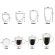 Heat Resistant Double Glass Coffee Tea Cups Travel Double Layer Coffee Mugs With The Handle Mugs Espresso Shot Glasses
