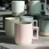 400ml New Mugs Creative Ceramic Water Coffee Tea Fruit Juice Cup With Wooden And Handle Spoon Utensils Drinkware