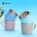Worthbuy Kids Water Cup 304 Stainless Steel Coffee Mug Tea Cup for Children Kitchen Drinkware Wheat Straw Tea Mug with