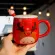Oussirro Merry Novelty Creative Ceative Coffee / Milk Mugs with Lid Spoon The Lover Birthday