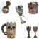 3d Double Stainless Steel Skull Mug Beer Stein Tankard Tea Cup Wood Barrel Mug Knight Helmet Halloween Bar Cool Drinkware