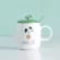 Coffee with LID 420ml Ceramic Mugs Cartoon Cars Shark Cat Dog Fruits Milk Coffee Cup Novelty S