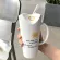450ml Cute Good Coffee Mug With Stainless Steel/glass Straw Creative Milk Tea Ceramic Cups For Girlfriends