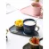 Nordic Ceramic Coffee Cup With Spoon And Saucer Set Creative European Luxury Breakfast Snack Afternoon Tea Tableware Tray Set