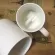 Hot Arrival Creative Design White Middle Finger Style Novelty Mixing Coffee Milk Cup Funny Ceramic Mug Enough Capacity Cup