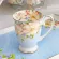 European Pastoral Bone China Coffee Milk Mug Ceramic Creative Floral Painting Water Cup Afternoon Teacup Drinkware S