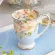 European Pastoral Bone China Coffee Milk Mug Creative Floral Painting Water Cup Afternoon Teacup Kitchen Drinkware S