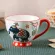 Household Ceramic Cup Mug Breakfast Coffee Milk Bottle Creative Large-Capacity Hand-Painted Office Tea Cup Coffee Mugs