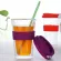400ml Coffee Cup With Silicone Cover Thick Double Glass Travel Coffee Mug Travel Mug With Lid Modern