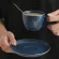 Nordic Ceramic Coffee Cup And Saucer Set Household Flower Tea Afternoon Tea Cup Saucer Milk Cup With Spoon Light Luxury