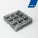 9 -channel crates, 9 compartment glass rack