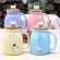 450ml Cartoon Ceramics Cat Mug With Lid And Spoon Coffee Milk Tea Mugs Breakfast Cup Drinkware S
