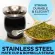 Yerba Mate Natural Gourd/tea Cup Set 8 Ounces Bombillas Mate Straw Cleaning Brush Stainless Steel Double-Walled Easy Clean