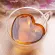 24h Ship 1pc Love Shaped Glass Mug Couple Cups Double Wall Glass Mug Resistant Tea Beer Mug Milk Lemon Juice Cup Drinkware