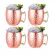 4pcs 550ml 18 Ounces Hammered Plated Moscow Mule Mug Beer Cup Coffee Cup Mug Copper Plated Bar Tool