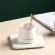 3pcs Ceramic Coffee Cup And Saucer Set European Style Light Luxury Afternoon Tea Milk Juice Breakfast Cup Saucer Spoon