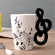 Novelty 250ml Ceramic Cup Piano Violin Guitar Mug Personality Music Note Milk Juice Lemon Mug Coffee Tea Cup With