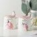 Unicorn Coffee Mug Cute Ceramic Cartoon Mug Novelty Print Porcelain Stiring Mug with 3D Unicorn Lid Animal Mug for S