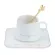 3pcs Ceramic Coffee Cup And Saucer Set European Style Light Luxury Afternoon Tea Milk Juice Breakfast Cup Saucer Spoon