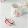 Unicorn Coffee Mug Cute Ceramic Cartoon Mug Novelty Print Porcelain Stiring Mug with 3D Unicorn Lid Animal Mug for S