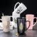 Ceramic 500ml Coffee Mug Creative Forest Star Art Pattern Cup Milk with Lid Spoon Home Drinkware Lovers Wedding