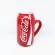 Creative Coffe Cups Ceramic Red Beer Mug Coke Shape Cola Cup Coffee Coffee Cup For Travel Friends Gits