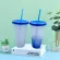 700ml Magic Cup Reusable Color Changing Cold Cups Tumbler With Lid Blood Vampire Party Cup Haunted House Drink Halloween