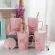 Ceramic pink naugty panther cup Cartoon Ceramics Milk Juice Tea Cups with Cover Spoon Birthday Anniversary S