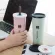Hometree 450ml Water Cup with Straw COFFEE CUPS STRAW PLASTIC Healthy Drink Bottle Multi-Functional Bouble Lid H177