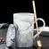 Eways Natural Marble 12 Consamic Zodiac Mug with Lid Coffee Mugs Personality Cup 400ml Lead-free