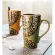 Creative Mugs Ceramic Mugs Retro Large Capacity 500ml Office Couple Mug Teacup Household Cup with Spoon