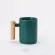 400ml Wooden Handle Colored Glaze Mug Creative Moring Milk Coffee Tea Porcelain Cups Drinkware