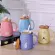 420ml/500ml Cartoon Cat Cat Ceramic Water Cup with Wooden Lid Spoon Milk Tea Mugs Home Children Cup Set Drinkware S