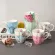 Europe Bone China Mugs Large Capacity 420ml Creative Flower Tea Cup Office Milk Coffee Mug Ceramic Home Drinkware