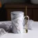 EWAYS NATURAL MARBLE 12 Consted Ceramic Pink Zodiac Mug with Lid Coffee Mugs Creative Personality Cup Lead-Free