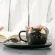 Cat Ceramic Coffee Cup Set With Mat And Lid Spoon Milk Ceramic Cup Breakfast Tableware Couple Mug Birthday