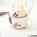 Creative Breakfast Cup Large Cute Cat Cartoon Office Cup with Lid Spoon Ceramic Coffee Mug Couple Cup
