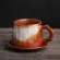 Japanese Retro Ceramic Coffee Cup And Saucer Set Creative Coffee Cup Afternoon Tea Office Mug Stoneware Coffee Drinkware Cup