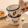 350ml Cartoon Curled Ceramic Milk Milk Milk Handgrip Scale Cups Home Office Water Coffee Cup Creative Kitchen Drinkware Birthday