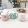400ml Cute Cartoon Alpaca Pot Belly Ceramic Cup Mini Coffee Mug with Lid and Spoon and Spoon Coffee Mugs and Girls Lovers Milk Cup
