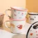 350ml Cartoon Curled Ceramic Milk Milk Milk Handgrip Scale Cups Home Office Water Coffee Cup Creative Kitchen Drinkware Birthday