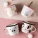 350ml Cartoon Curled Ceramic Milk Milk Milk Handgrip Scale Cups Home Office Water Coffee Cup Creative Kitchen Drinkware Birthday