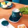 Green Ceramics MUG COFFEE CUP WITH LID SPOON MUGS BAR DRinkware Office Automatic Water Heater Cup Mating Coaster Set