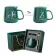 Green Ceramics MUG COFFEE CUP WITH LID SPOON MUGS BAR DRinkware Office Automatic Water Heater Cup Mating Coaster Set