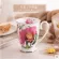 Bone China Water Mug Office Water Ceramic with Lid Spoon Flower Breakfast Milk Coffee Cup Porcelain Europe Style 320ml