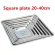 Square Stainless Steel Plate Grill Bbq Storage Tray Steamed Grilled Fish Dish Rectangular Plate Tray For Food Thickening Pans